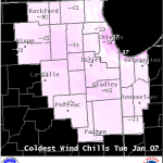 National Weather Service Tuesday wind chills