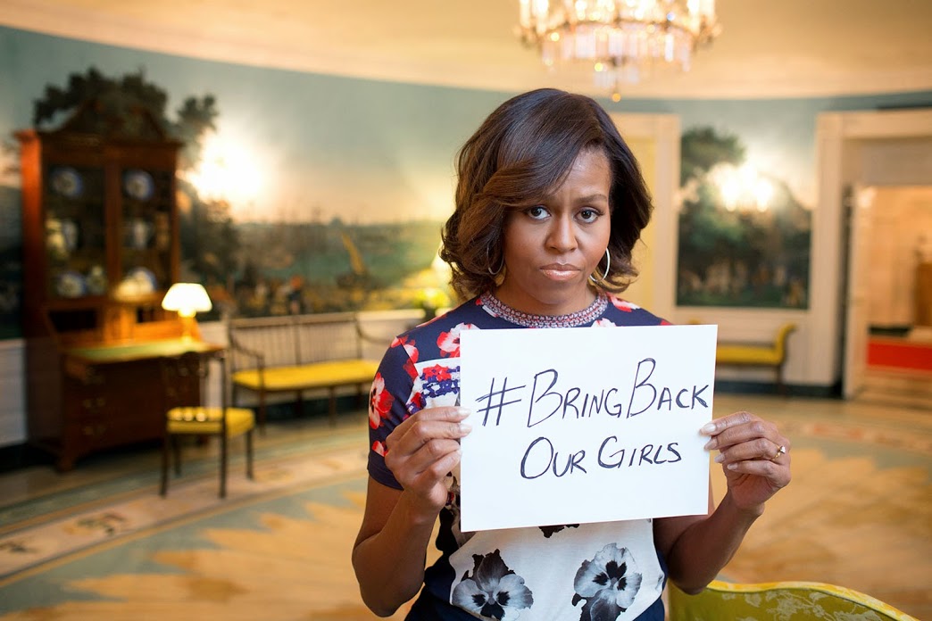 Michelle Obama posts #BringBackOurGirls photo