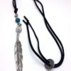 suede feather necklace